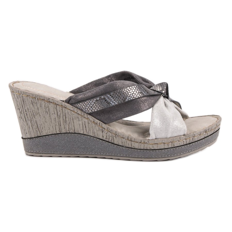 VINCEZA Keilsandalen grau