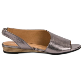 VINCEZA Slip-On-Sandalen grau