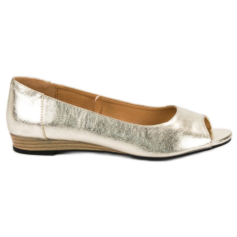 VINCEZA Ballerinas mit offener Zehenpartie gelb