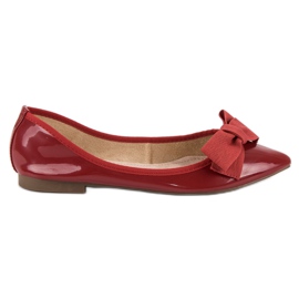 Corina Lackierte Ballerinas mit Schleife rot