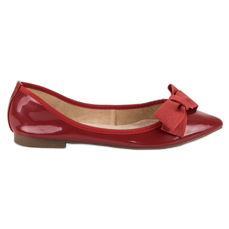 Corina Lackierte Ballerinas mit Schleife rot