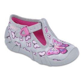 Befado Kinderschuhe 110P351 grau rosa