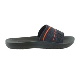 Rider 82499 marineblaue Freizeit Hausschuhe für Herren orange