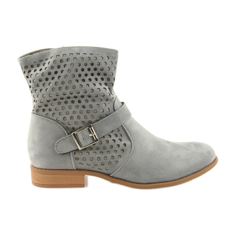 M.Daszyński Graue Wildleder grau SA142 Damen Freizeitstiefel