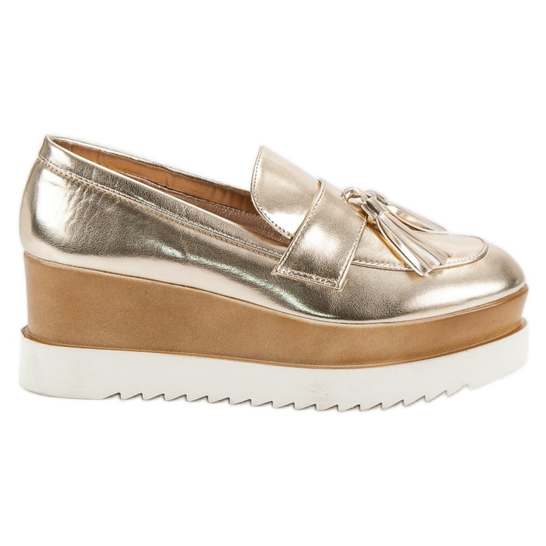 Corina Golden Wedge Loafer
