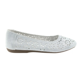 Filippo 680 durchbrochene Ballerinas grau
