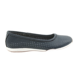 Marineblaue durchbrochene Ballerinas Filippo 089