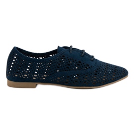 Corina Marineblaue durchbrochene Schuhe