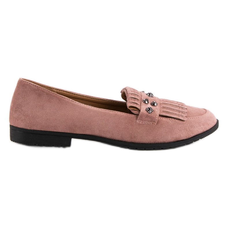 Laura Mode Loafer aus gepudertem Wildleder rosa