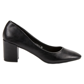 Ideal Shoes Klassische schwarze Pumps