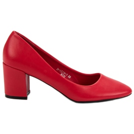 Ideal Shoes Klassische rote Pumps