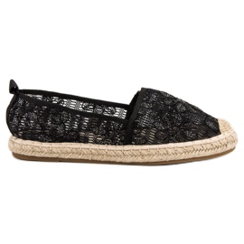 Sweet Shoes Espadrilles aus Spitze schwarz