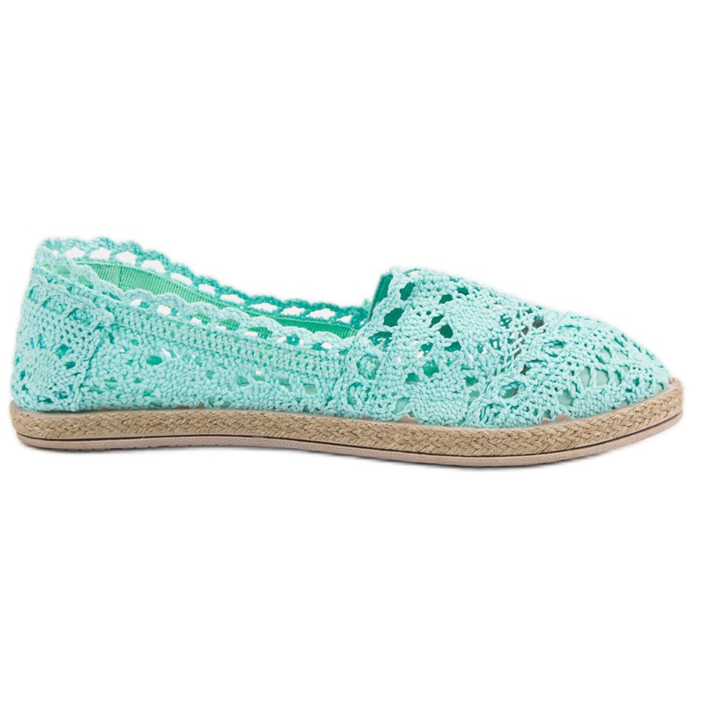 Sweet Shoes Mint-Spitze Espadrilles grün