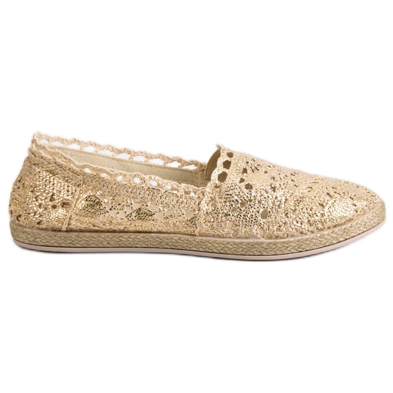 Sweet Shoes Espadrilles mit goldener Spitze