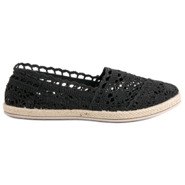 Sweet Shoes Schwarze Espadrilles aus Spitze