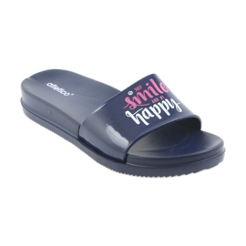 Happy Atletico marineblaue Hausschuhe für Damen weiß rosa