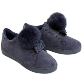 Marineblaue Damensneaker 68-95 Blau