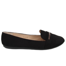Schwarz 3C-9 Schwarze Damen-Loafer