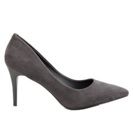 Graue Wildleder Grau Stilettos 100-828ES-1 Grau