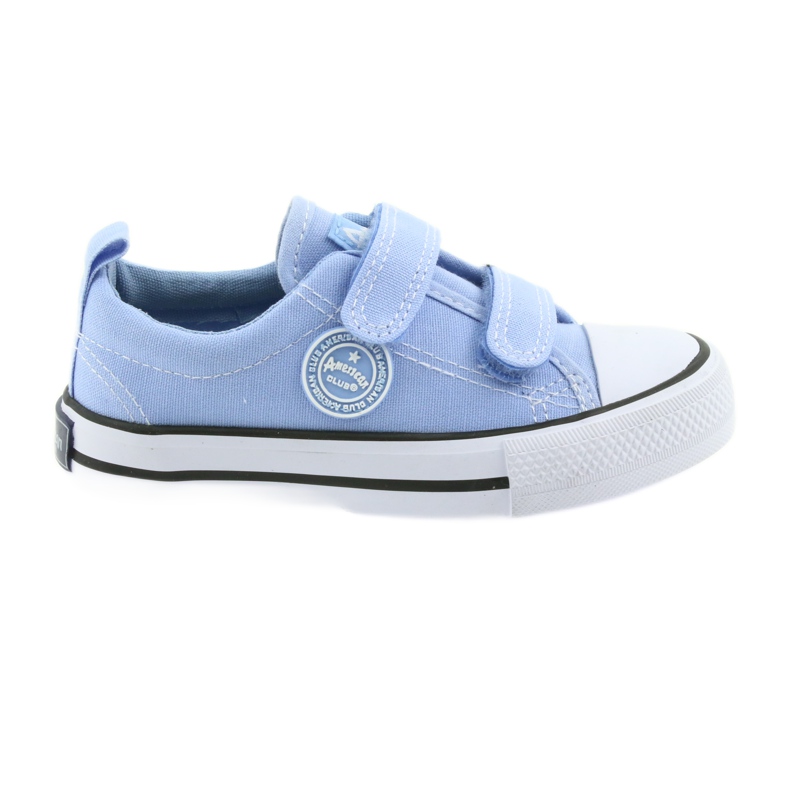 Klett-Sneaker American Club LH50 blaue Kinderschuhe weiß