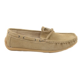 American Club JK08 Damenslipper aus Leder beige