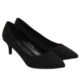 Pumps niedrige Absätze schwarz 123-2 Schwarz