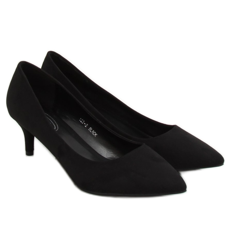 Pumps niedrige Absätze schwarz 123-2 Schwarz