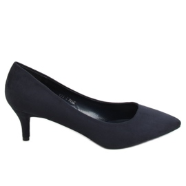 Pumps mit niedrigem Absatz marineblau 123-2 Blau