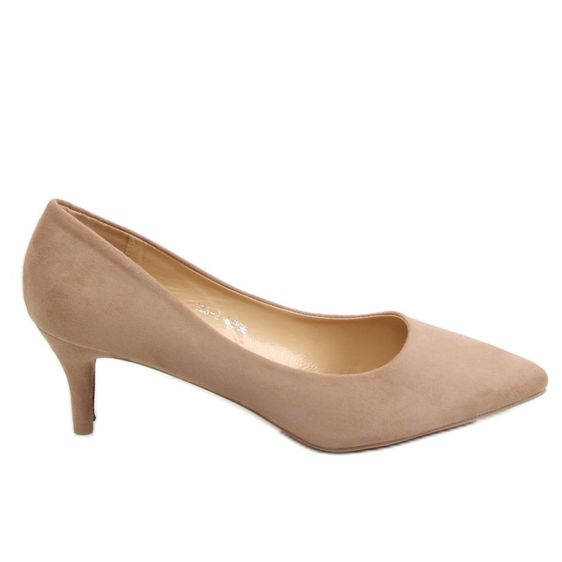 Pumps mit niedrigem Absatz beige 123-2 Beige