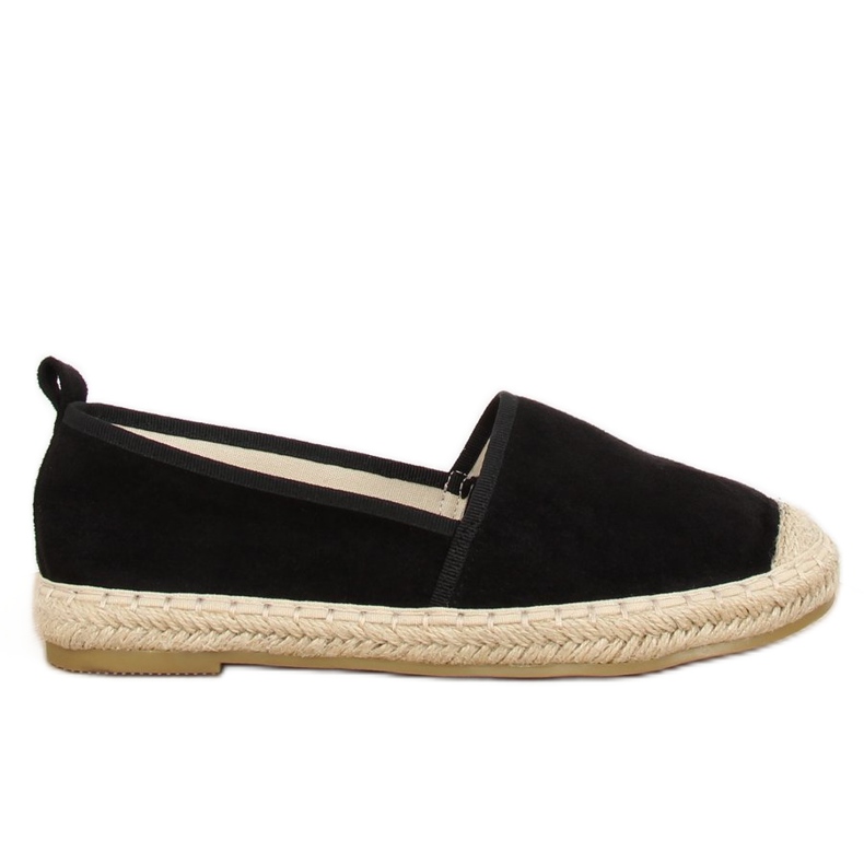 Schwarze Damen Espadrilles A615-ESP-1 Schwarz
