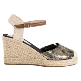 McKey Keil-Espadrilles gelb mehrfarbig