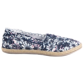 Sweet Shoes Slipper aus Spitze blau