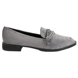 Sergio Todzi Graue Loafer mit Strasssteinen