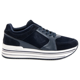Bequeme Sportschuhe blau navy blau