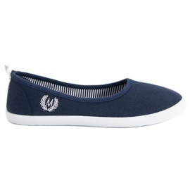 McKey Marineblaue Textilballerinas