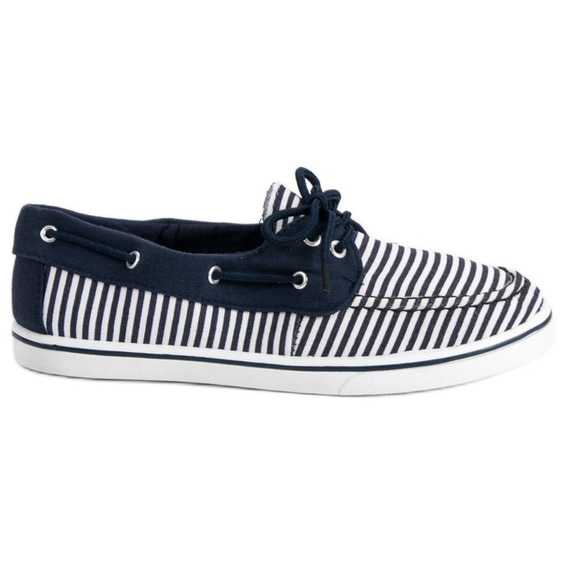 McKey Modische marineblaue Loafer weiß