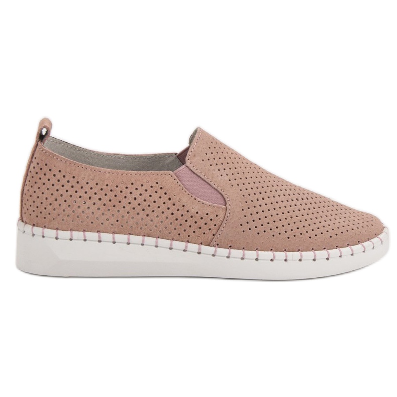 Filippo Slip-On-Sneakers aus Leder rosa