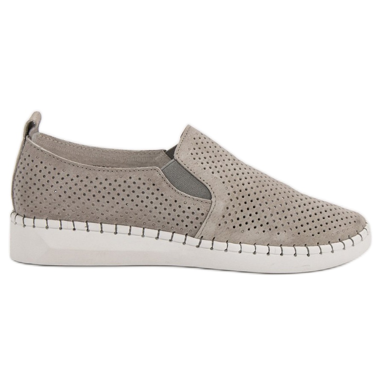 Filippo Slip-On-Sneakers aus Leder grau