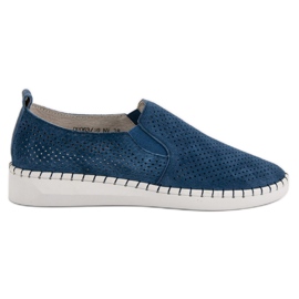 Filippo Slip-On-Sneakers aus Leder blau