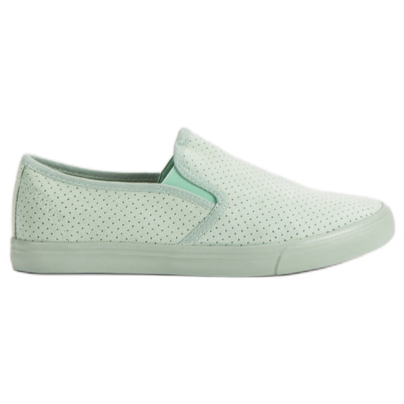 Slip-On-Sneakers aus Wildleder grün