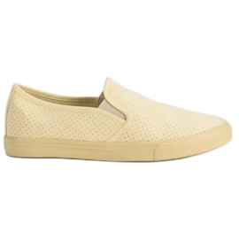 Slip-On-Sneakers aus Wildleder gelb