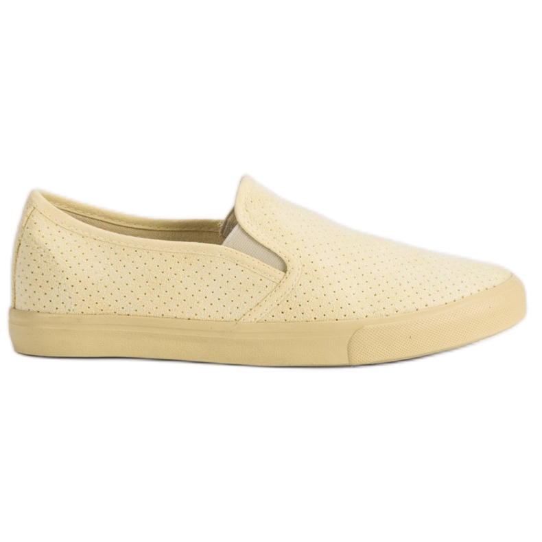 Slip-On-Sneakers aus Wildleder gelb