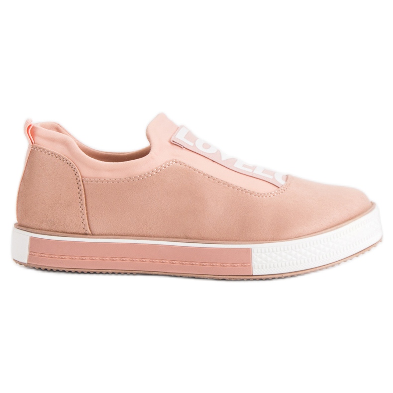Ideal Shoes Lovelo Slip-On-Sneakers rosa