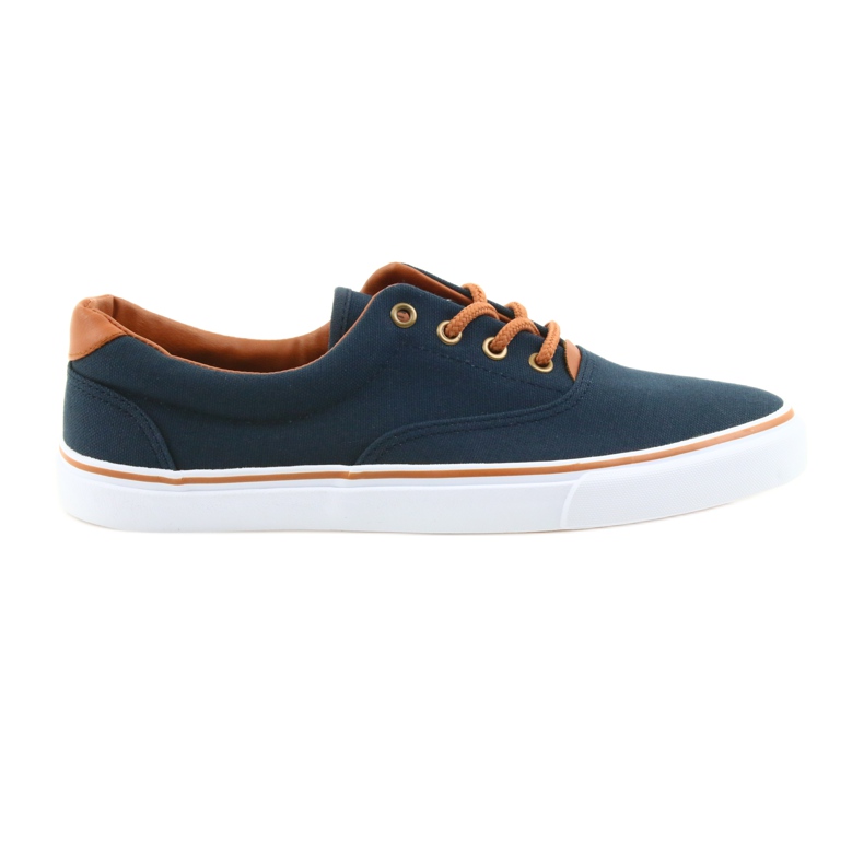 American Club Marineblaue Herren-Sneaker LH03 braun navy blau