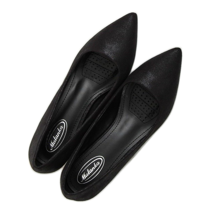 Pumps auf niedrigem Absatz schwarz B-36 Black