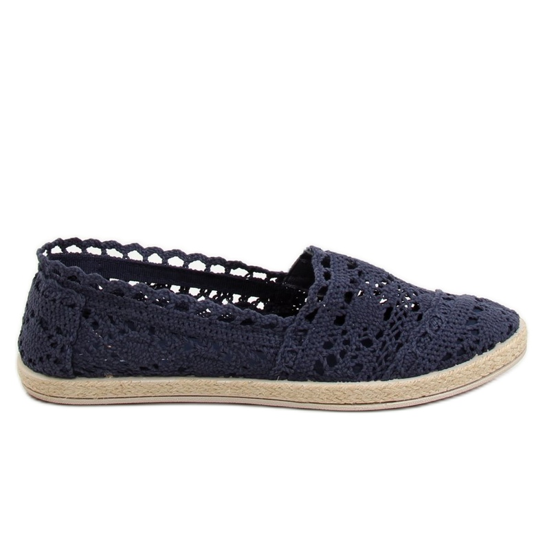 Marineblaue Espadrilles aus Spitze JX1020 Navy navy blau