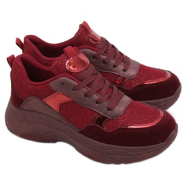 B318-18 Weinrote bordeauxrote Sportschuhe
