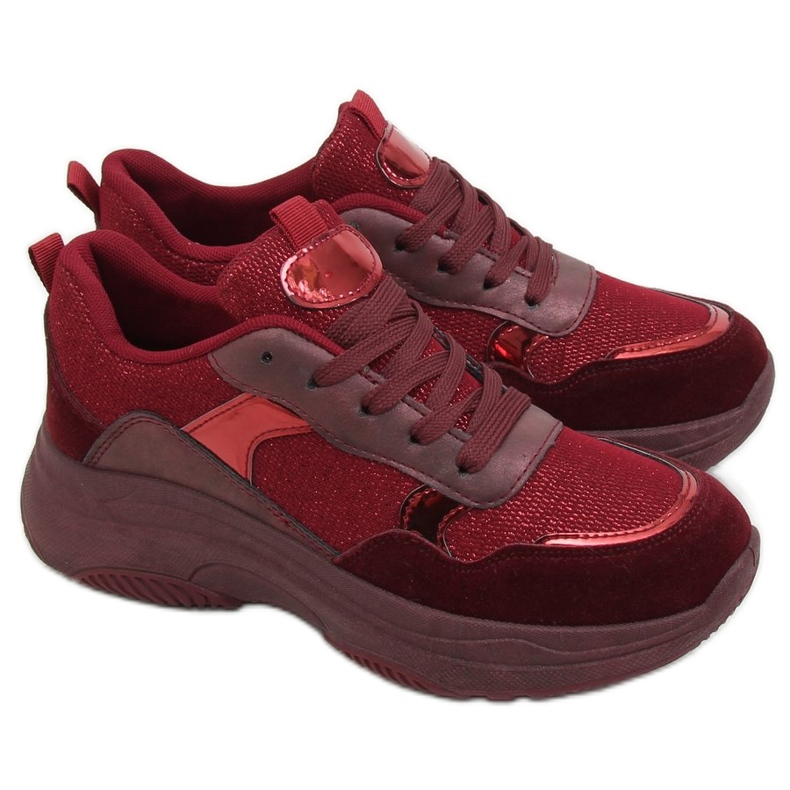 B318-18 Weinrote bordeauxrote Sportschuhe
