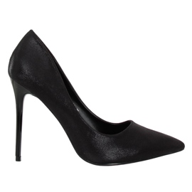 Schwarze Damen High Heels AT-0596-L Schwarz