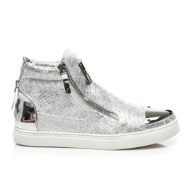 Vices Sneakers mit Schlangenmuster für Damen grau